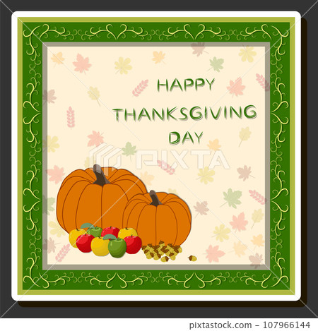 Beautiful illustration on theme of celebrating annual holiday Thanksgiving Day 107966144