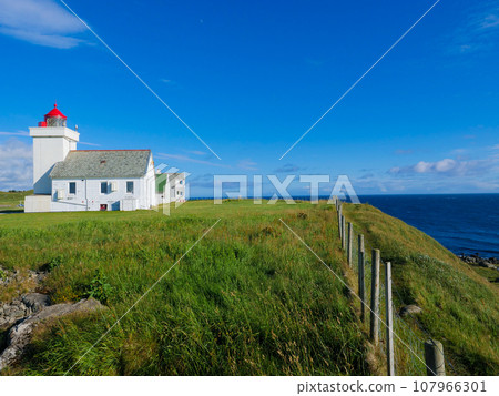 Obrestad lighthouse in Norway. Obrestad lighthouse in Norway. 107966301