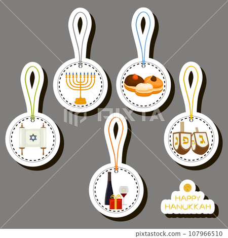 Beautiful illustration on theme of celebrating annual Hanukkah holiday Beautiful illustration on theme of celebrating annual Hanukkah holiday 107966510