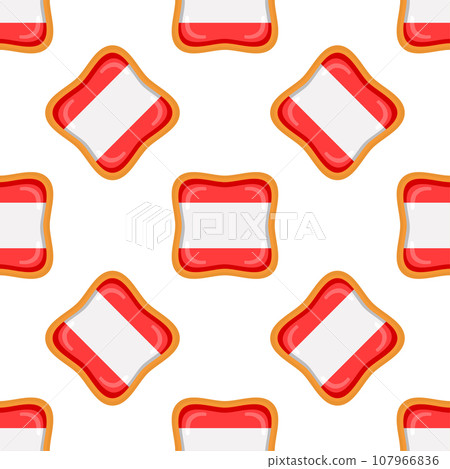 Pattern cookie with flag country Latvia in tasty biscuit Pattern cookie with flag country Latvia in tasty biscuit 107966836