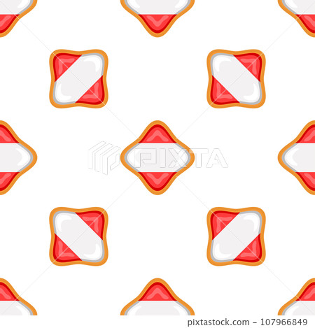 Pattern cookie with flag country Latvia in tasty biscuit Pattern cookie with flag country Latvia in tasty biscuit 107966849