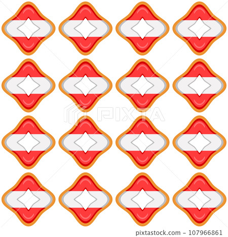 Pattern cookie with flag country Latvia in tasty biscuit Pattern cookie with flag country Latvia in tasty biscuit 107966861