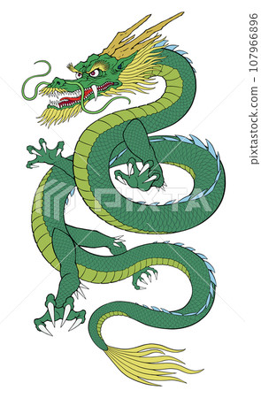 龍插畫龍年賀年卡素材 龍插畫龍年賀年卡素材 107966896