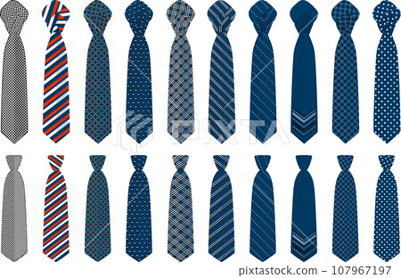 big set ties different types, neckties various size 107967197