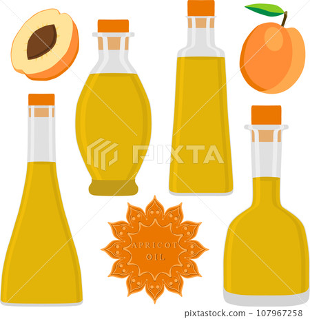 Various sweet tasty oil in glaas bottles 107967258