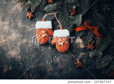 Christmas and New Year background with fir tree Christmas and New Year background with fir tree 107967347