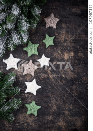 Christmas and New Year boho style decoration 107967353