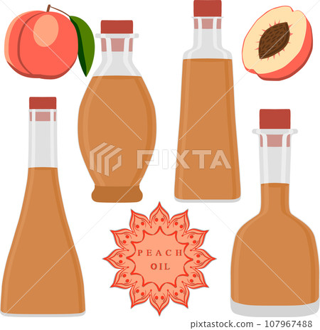 Various sweet tasty oil in glaas bottles 107967488