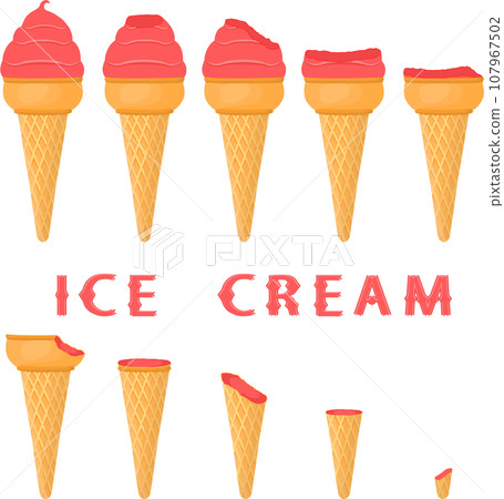 Big set various sweet tasty natural ice cream Big set various sweet tasty natural ice cream 107967502