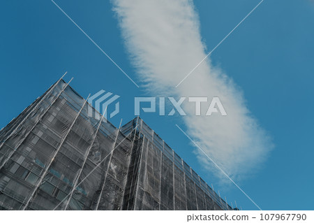 Urban landscape with condominiums under construction Urban landscape with condominiums under construction 107967790