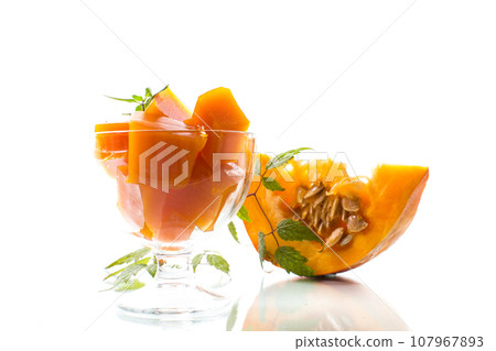 Prepared sweet pumpkin marmalade. Autumn recipes. Prepared sweet pumpkin marmalade. Autumn recipes. 107967893