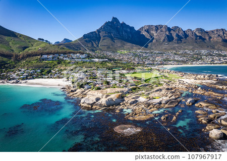 Aerial view of Clifton beach in Cape Town, Western Cape, South Africa Aerial view of Clifton beach in Cape Town, Western Cape, South Africa 107967917