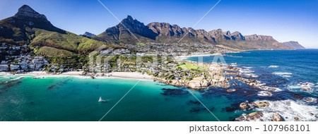 Aerial view of Clifton beach in Cape Town, Western Cape, South Africa Aerial view of Clifton beach in Cape Town, Western Cape, South Africa 107968101