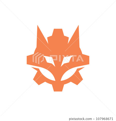 Fox head gear modern creative logo 107968671