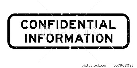 Grunge black confidential information word square rubber seal stamp on white background Grunge black confidential information word square rubber seal stamp on white background 107968885