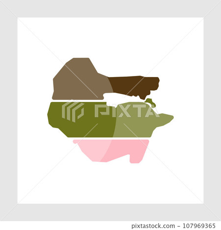 Map of kendari simple logo design Map of kendari simple logo design 107969365