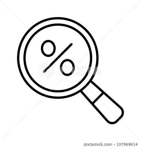 Search discount icon. Search sale. 107969614