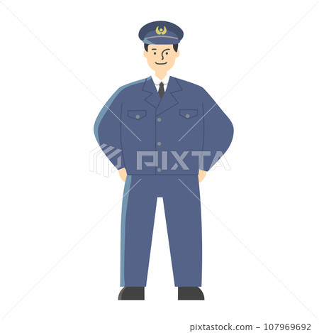 Simple police officer illustration Simple police officer illustration 107969692