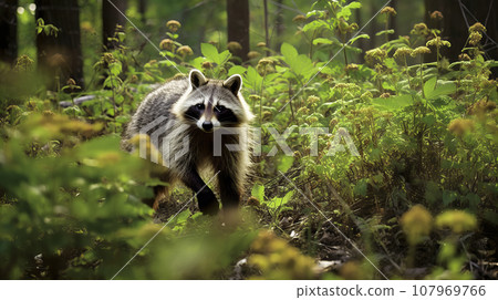 野生浣熊 107969766