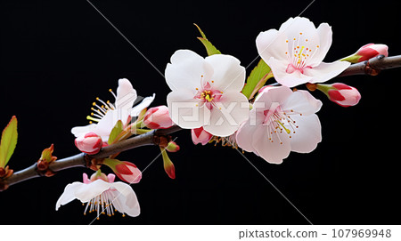 Almond flower background material 107969948