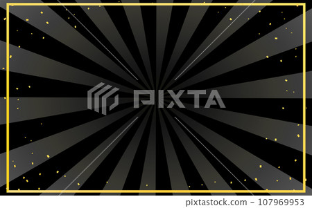 Black concentrated lines background and confetti, black friday image Black concentrated lines background and confetti, black friday image 107969953