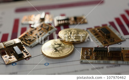 Coin crypto currency bitcoin against the 107970462