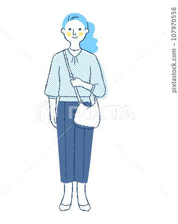 Smiling young woman whole body f23 107970558
