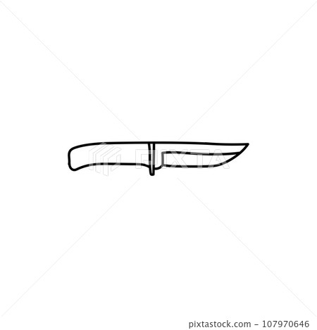 Knife Iron Kitchen Line Simple Creative Logo Knife Iron Kitchen Line Simple Creative Logo 107970646