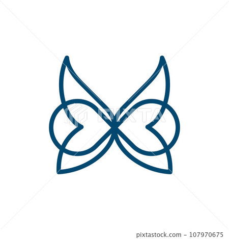 Butterfly infinity loop line modern logo design Butterfly infinity loop line modern logo design 107970675