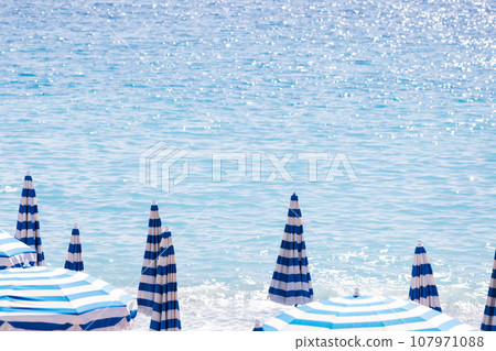 Mediterranean view of Nice, France 107971088