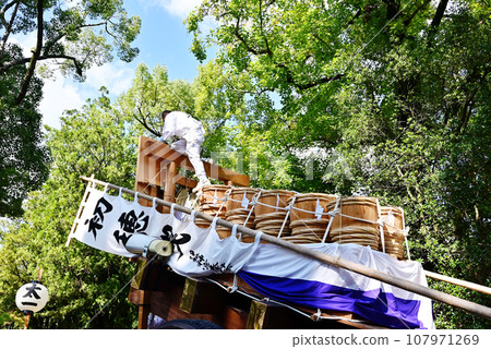 Hikihiki of first fruits, Ise Jingu Shrine Festival, Landhiki, Ise Festival, traditional event Hikihiki of first fruits, Ise Jingu Shrine Festival, Landhiki, Ise Festival, traditional event 107971269