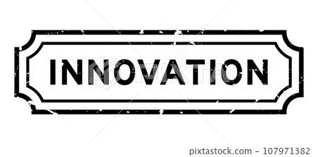 Grunge black innovation word square rubber stamp on white background Grunge black innovation word square rubber stamp on white background 107971382