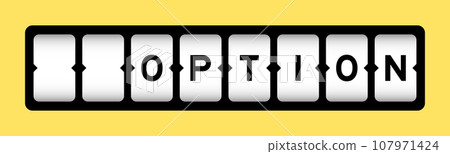 Black color in word option on slot banner with yellow color background Black color in word option on slot banner with yellow color background 107971424