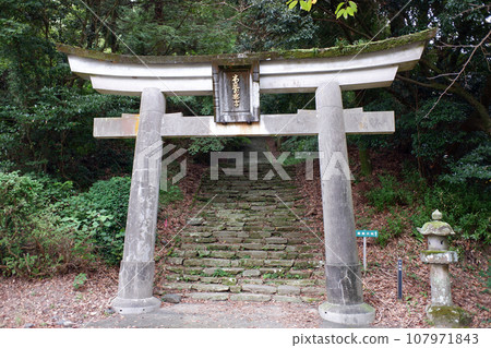 福岡縣久留米市、高良大社、下向坂石階 107971843