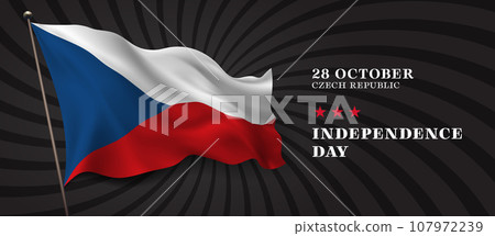 Czech Republic independence day vector banner, greeting card. Czech Republic independence day vector banner, greeting card. 107972239