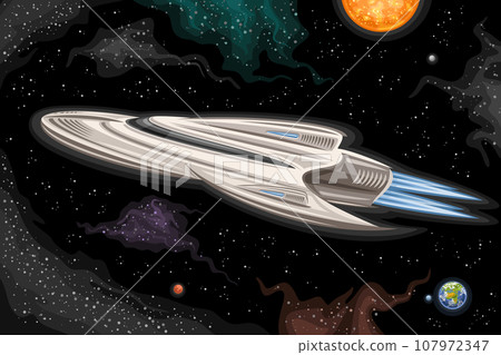 Vector illustration of Space Ship 107972347