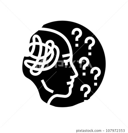 difficulty speaking slurred speech glyph icon vector illustration 107972353