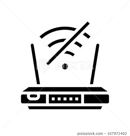 network troubles repair computer glyph icon vector illustration 107972402