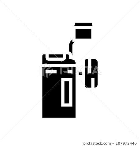 wheel balancing car mechanic glyph icon vector illustration 107972440