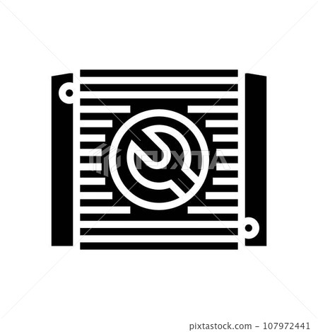 radiator repair car mechanic glyph icon vector illustration 107972441