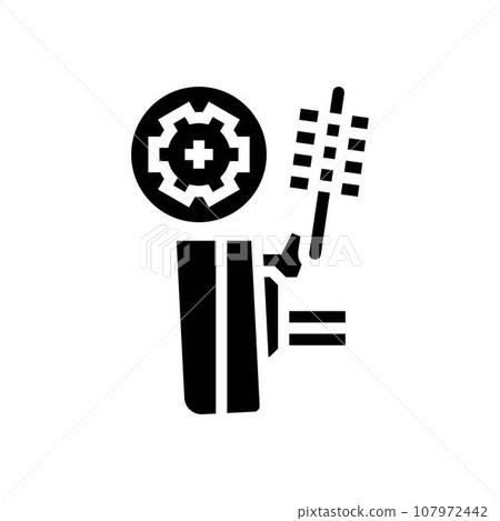 wheel alignment car mechanic glyph icon vector illustration 107972442