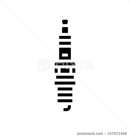 spark plug car mechanic glyph icon vector illustration 107972446