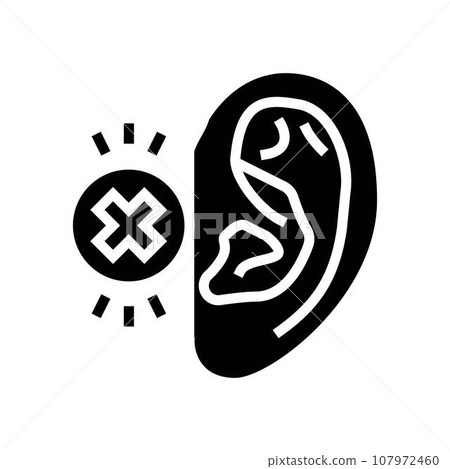 hearing loss audiologist doctor glyph icon vector illustration hearing loss audiologist doctor glyph icon vector illustration 107972460