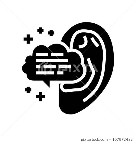 speech therapy audiologist doctor glyph icon vector illustration speech therapy audiologist doctor glyph icon vector illustration 107972482