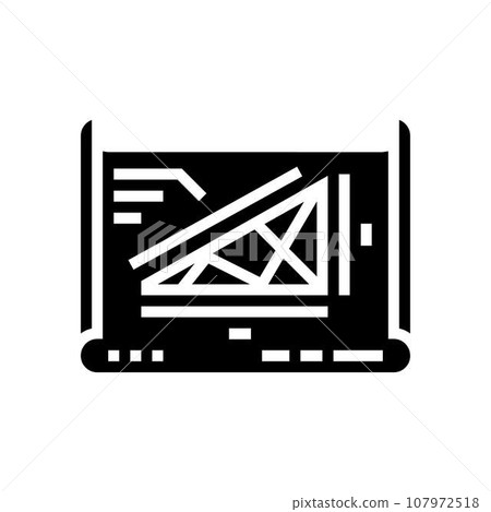 structural drafting architectural drafter glyph icon vector illustration 107972518