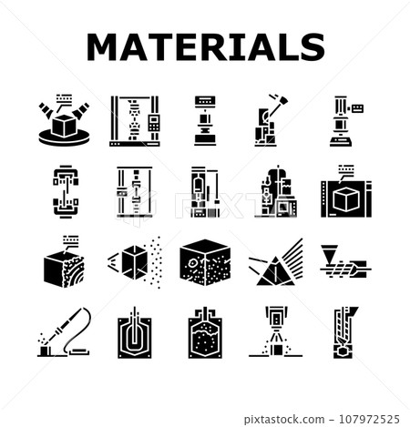material construction engineer icons set vector 107972525