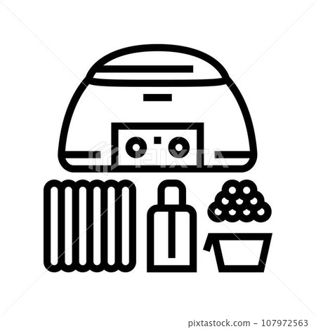 waxing kit hair salon line icon vector illustration 107972563
