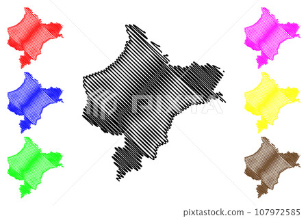 Department of Loreto map vector 107972585