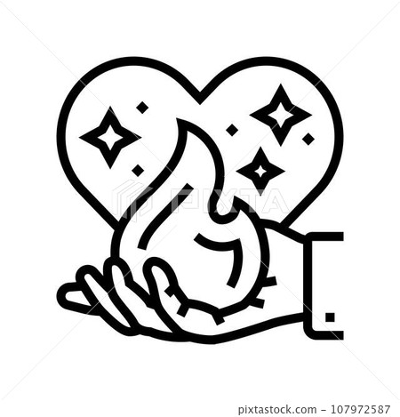 passion heart succes challenge line icon vector illustration passion heart succes challenge line icon vector illustration 107972587