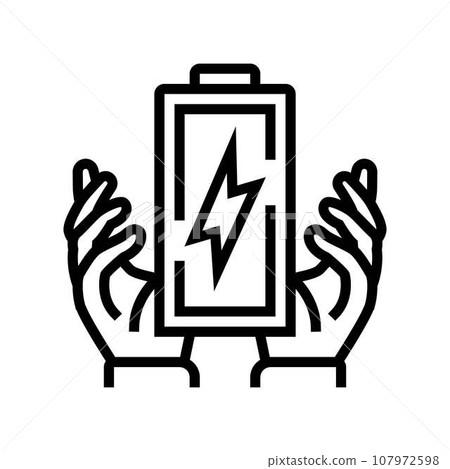 energy boost succes challenge line icon vector illustration energy boost succes challenge line icon vector illustration 107972598
